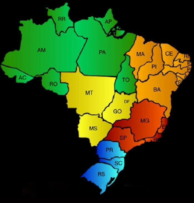 Estados e Capitais do Brasil  CONSULADO HONORÁRIO DO BRASIL EM PALERMO